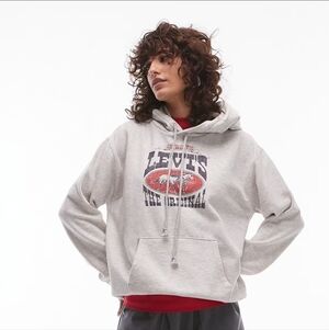 New Women Levi's Texas Horses Graphic Everyday hoodie in grey 2XL